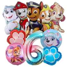 Paw Patrol 1 套 32 英寸蓝色数字 1-9 汪汪队立大功主题气球装饰，派对墙面装饰气球套装 - 如圖 - 查看 12