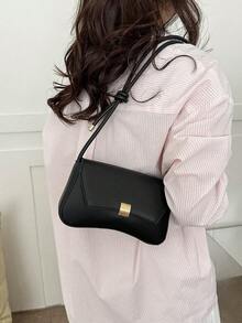 高品质女士2026新款多功能包包小巧别致单肩小方包女士腋下包 - 黑色 - 查看 5