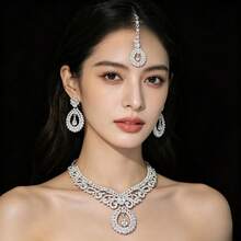 Vintage Rhinestone Inlaid, Suitable For Brides, Wedding, Banquet, Party Wear - Jewelry Set - View 2