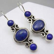 1 Pair Handmade Copper Bohemian Style Earrings, Jewelry Accessories Suitable For Daily Wear And Festivals - Silver - View 1