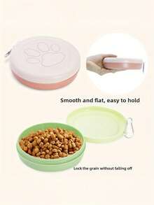 [Portable Pet Travel Bowl] 1pc Portable Pet Travel Bowl, Multi-Functional Dog & Cat Outdoor Feeding Water Bowl, Snack Box - A - View 2