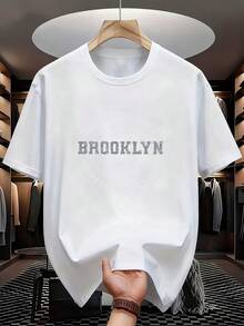 Camiseta unisex de manga corta, YOU ARE AMAZING Diseño Original, Camiseta de manga corta para hombre de Brooklyn - Estilo geométrico vintage, estampado de texto en relieve, encanto único de la ciudad de Nueva York.| Moda Urbana de Verano| Disponible en negro clásico, blanco, azul marino, playeras hombre, spiderman, ,  mujer, romwe men, boho chic, regalos para maestras, camiseta para mujer, conjuntos curvy para mujer, y2k. - Blanco - Ver 1