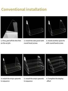 1 giá đỡ điện thoại để bàn bằng acrylic trong suốt, giá trưng bày điện thoại để bàn nhiều tầng bằng acrylic. - Trong sáng - Xem 8