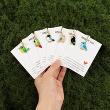 1pc/6pcs Vibrant, Cute, And Charming Parrot Crow Bird Keychains With Inspirational Pocket Hug Greeting Cards, Animal-Themed Design - Stylish Bag And Car Key Pendants, Perfect For Creative Birthday Wedding And Special Rewards Gifts - Multicolor - View 16