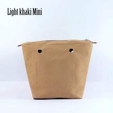 Nuevo 1 pieza Organizador interior impermeable de lona para Obag Classic Mini, forro con bolsillo con cremallera, accesorio para O Bag Classic Mini estándar - Multicolor - Ver 22