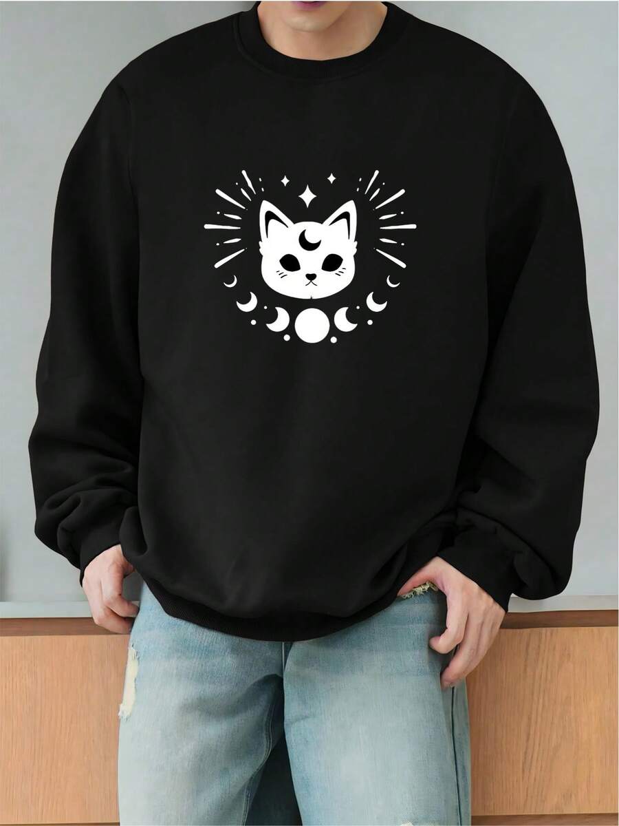 Men Sweatshirts - 黑色 - 查看 1