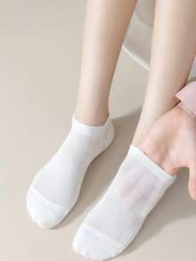3 đôi tất cổ ngắn nữ, tất lưới mỏng thoáng khí thấm hút mồ hôi, tất cổ thấp không lộ, vật dụng cần thiết cho chuyến du lịch mùa hè. - Nhiều màu - Xem 4