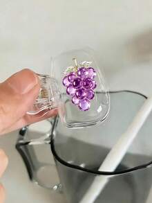 1/2pcs Grape Shaped Toothbrush Holders,Fun Fruit And Flower Theme,Cute Design Travel And Home Organizers With Clear Lids, Compact And Portable Design For Easy Carrying, Protects Toothbrush Heads, Features Dual Drainage And Ventilation, Suitable For Home, Dormitory, And Travel Use | Cute Toothbrush Head Organizer, Ideal For Bathroom Storage, Suitable For Home And Dormitory Use,Fun Design Toothpaste And Toothbrush Combo, Perfect For On-The-Go. - Multicolor - View 7