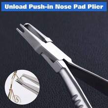 Eyeglasses Frame Pliers, Unload Push In Nose Pad Plier, 6 Inches Spring Loaded Nose Pad Remover Adjustment Tools, Stainless Steel Optical Pliers, Eye Glasses Repair Kit With Screwdriver - Nose Pad Pliers Set - View 4