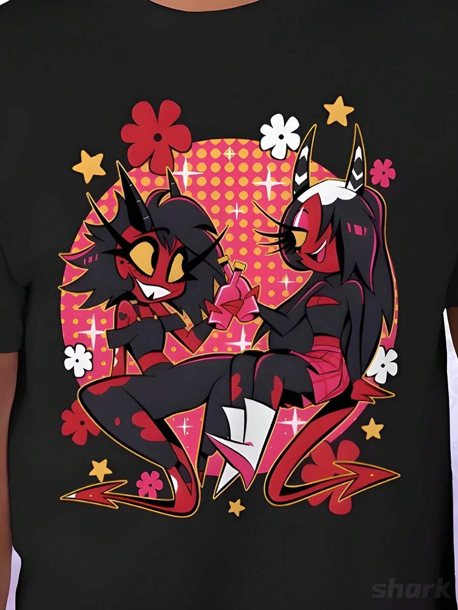 Camiseta unisex, masculinaModaRelájateAjusteGenialPatrónGraphicMen'sTCamisaEl InfiernoBellasTCamisaDuraderaInformalCortoMangaTeeTodos los díasBásicoVeranoTops,ropademujerblusasparadamacasualescamisasdemujerblusablusasparamujercamisas,DailycasualConjunto, RegularAjuste, Diariocoincidencia, GráficoEstampado, Deportivocasual - Negro - Ver 1