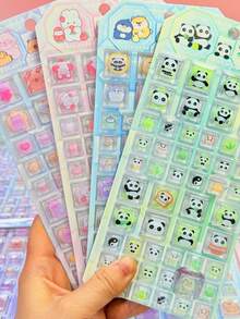 ZIEWALOR Bộ sưu tập hình dán 3D/tự làm hình gấu trúc và thỏ dễ thương, hình hoạt hình 3D bằng nhựa epoxy | Thích hợp cho điện thoại thông minh, sổ tay, cốc, bìa hồ sơ, tranh ghép hình thủ công, sổ kế hoạch, trang trí nghệ thuật bằng hình dán cho sách, hộp bút, phong bì, hộp quà, khung ảnh | Bề mặt mịn, nhựa chất lượng cao, hình dán thủ công, hình dán tự dính, dành cho người yêu thích văn phòng phẩm, người đam mê tự làm. - Nhiều màu - Xem 15