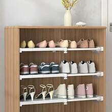 Portable Expandable Storage Shelves No Drilling Required Wardrobe Storage with Layered Partition Cabinets with Layered Shelves - 24x38-60cm - Ver 3