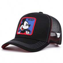 Disney 迪士尼米奇和唐老鸭网眼棒球帽，卡通刺绣贴片，可调节透气防晒帽，休闲户外休闲帽 - 棒球帽 - 查看 8