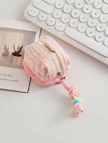 Cute Korean-Style "Little " Wallet | Portable Handbag Coin Purse | Mini Earbud Organizer | Compact Makeup Bag | Mini Wallet | Coin Pouch | Clutch | Travel Pouch - Multicolor - View 5