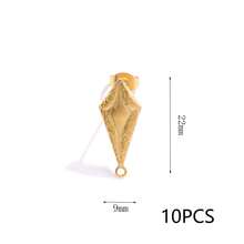 10 Stücke 304 Edelstahl 18K Goldplattierte geometrische Ohrstecker Rohlinge, sortierte Formen Ohrstecker mit Schlaufe, Hypoallergen DIY Handgefertigte Ohrringe Schmuckherstellung Zubehör - Ohrringe - Übersicht 10