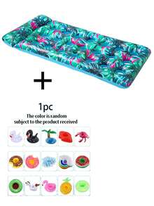1/2pcs Inflatable Pool Float, Giant Pool Floats For Adults With Headrest, Lake Floating Raft, Water Leisure Lounger, Suitable For Pool Party, Summer Beach And Outdoor - Rectangle - View 14