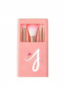 1 Set Portable Makeup Brush Set With Mirror, Heart-Shaped Letter A-Z Print, Boxed Makeup Brush Set, Multi-Functional Foundation Brush And Eyeshadow Brush, High-Quality Bristles, Beginner Makeup Tools, Cosmetic Storage Rack, Suitable For Travel, Daily Use, Home Use, Perfect Gift For Girls, Teens, Makeup Enthusiasts, And Essential For Mother's Day, Father's Day, Graduation, National Day - Multicolor - View 16