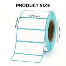 Nhãn nhiệt 40mm, nhãn tự dính màu trắng, tờ nhãn dán cho hộp đựng, nhãn hình chữ nhật, đường kính lỗ 40mm. - Xem 7