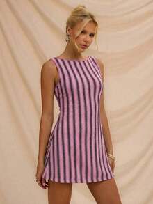 Vacaciones en la Playa, Verano, Feria Renacentista, Concierto Campestre, Vestido Y2K, Graduación, Salida, Festival de Música, Atuendo para el Aeropuerto, Pascua, Tops Boho de Verano, Día de la Madre de Verano, Atuendo de Graduación, Vestido de Mujer - Morado - Ver 1