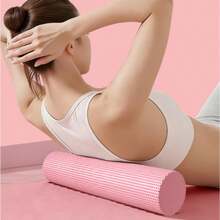 45*13cm Foam Roller - Deep Tissue Muscle Massage Roller And Stretching Tool, Firm And Myofascial Trigger Point Release EVA Solid Foam Roller, Suitable For Beginner Yoga Muscle Relaxation, Back Leg Arm Deep Tissue Massage Roller, High Density Fascia Relaxation Tool, Fitness And Pilates Accessory - Multicolor - View 5