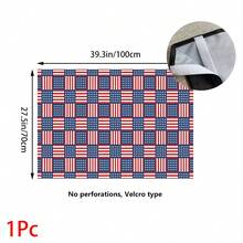 1pc, Home Decor, American Flag Pattern Printed Table Skirt, Kitchen Small Curtain, Kitchen Cabinet Cover, With Curtain Holes, Easy To Hang, Rectangular, Machine Woven, Machine Washable, Kitchen Decoration And Accessories, Perfect For Kitchen Cabinets And Home Decor - Multicolor - View 17