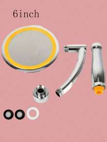 1 Set 9-Inch High Pressure 360° Adjustable Large Round Rain Shower Head, High Pressure Handheld Ceiling Mount Rain Shower Head Set, Wall-Mounted Installation, Super Boosted Water Spray, Ergonomic Handle, Dual Handles Design Easy To Install And Clean, Provides Luxurious Bathing Experience, Suitable For Home, Hotel, Apartment, Gym Bathroom And Shower Room, Upgrade Your Bathroom, Ideal Christmas Gift And Bathroom Renovation - Multicolor - View 12
