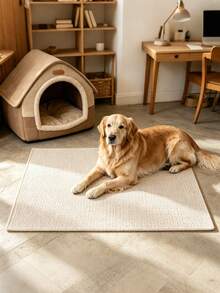 1pc Modern Minimalist Solid Color Pet Sofa Cushion, Scratch Resistant And Stain Resistant, Anti-Slip And Non-Displaceable, Suitable For Cats And Dogs, All Season Use, Pet Friendly - Beige - View 4