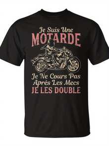 "I'm A Motorcyclist" T-Shirt - Humorous Gift Idea - Motocross T-Shirt - Men's T-Shirt With Back Print - 100% Cotton - Crew Neck - Comfortable And Breathable Fabric - Short Sleeve T-Shirt - Men's T-Shirt With Back Print - 100% Cotton - Crew Neck - Comfortable And Breathable Fabric - Short Sleeve - Loose And Comfortable For Summer. - Black - View 6