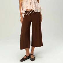 Pantalones Capri Holgados de Estilo Y2K para Mujer, Pantalones Anchos y Cortos, Estilo Gaucho, Cómodos, Casuales, para Yoga, Pijama - F - Ver 5