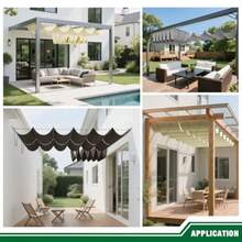 Retractable Awning, Adjustable Polyester Fabric With Buckle Holes, Outdoor Sun Shading, 81-90% UV Protection, Tool-Free Installation, Suitable For Patio, Deck, Garden, UV Shade Canopy, Outdoor Privacy Solution, Durable Design, Camping Equipment - Multicolor - View 8