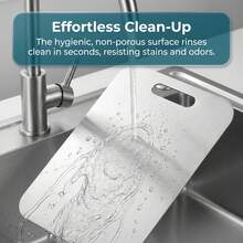 Talenan Stainless Steel Premium - Desain Dua Sisi, Talenan Tahan Lama untuk Penggunaan Komersial dan Rumah Tangga - Mudah Dibersihkan dengan Pegangan - Bahan Stainless Steel Tahan Lama, Cocok untuk Daging, Sayuran, dan Buah-buahan - Aman untuk Mesin Pencuci Piring - MultiWarna - View 6
