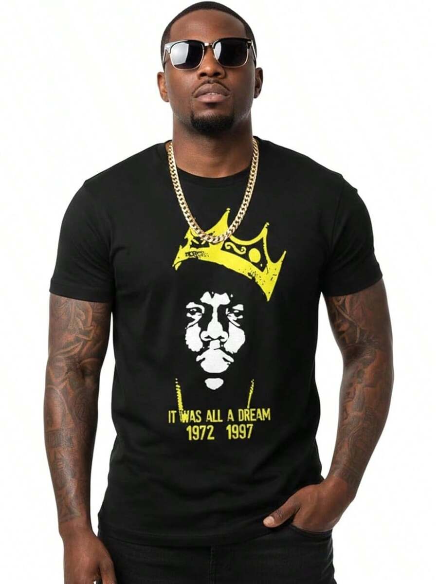 Camiseta Vintage de Hip Hop de la Colección Esencial Swag Point - Negro - Ver 1