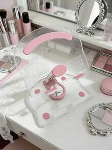1 Piece Minimalist Acrylic Clear Desk Phone Stand, 360° Rotating, Waterproof, High Transparency Stand For Tablet PC, Laptop, Multifunctional Adjustable And Foldable Desktop Shelf, Compact Folding Design, Easy To Carry, Essential For Bedroom, Thick And Creative Support - Acrylic Phone Stand - View 17