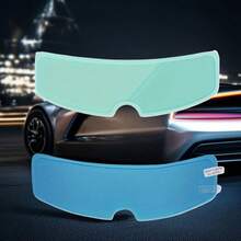 2pcs Motorcycle Helmet Anti-Fog Anti-Rain Film - Durable PET Nano Coating, Clear Vision, Suitable For All Bicycle Helmets, For Adult Use Only - Rainproof Film and Anti-fog Film - View 3