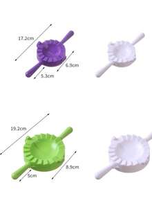 1pc Multi-Function Plastic Manual Dumpling Mold - Dumpling Press And Pie Mold, Homemade Dumpling/Chive Pie/Pastry Shaping Tool, Essential Kitchen Gadget, Easy To Use And Non-Stick - Multicolor - View 8