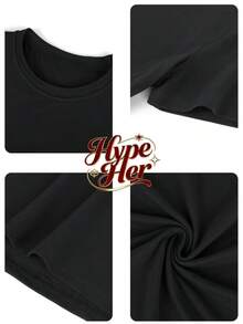 [Entrega Local]Playera Para Mujer [Entrega Local]Playera Para Mujer HypeSu Más Vendida 2026, Camiseta de Algodón de Manga Corta con Cuello Redondo y Estampado de Kiss My Bass Fish para Mujer, para Ropa Urbana o de Oficina, Top Moderno para el Día a Día, Conjuntos de Verano para Mujer - Negro - Ver 7