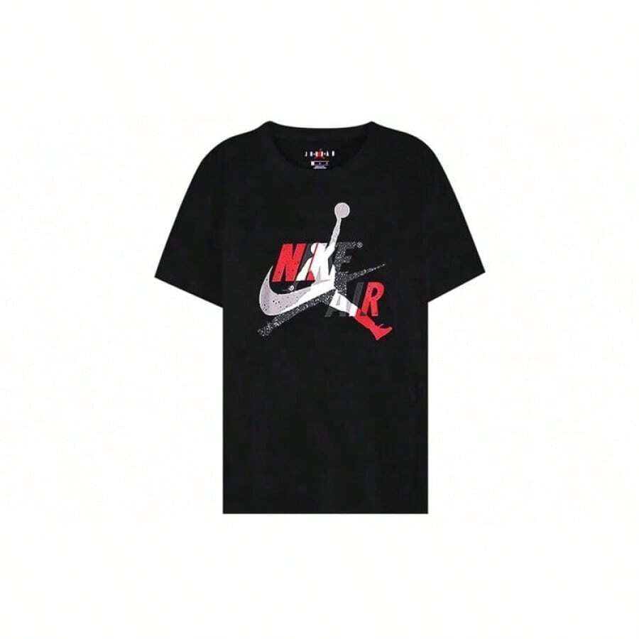 Camiseta de manga corta retro americana con estampado del logotipo Jumpman Classics - Negro - Ver 1