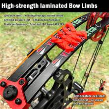 BROWNDATE New Metal Compound Bow, 30-70LBS Adjustable, Arrows & Steel Balls Dual Compatible, 25-30" Draw Length, Left/Right Hand Avalible, CNC Metal Short Axle 19" Design For Beginners & Adults Outdoor Practice Training Archery Equipment, Precision & Stability - (Black and Red) Pro Dual-purpose Bow - Bare Bow Set - View 8