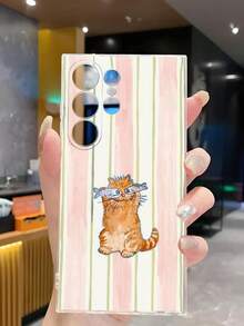1个撞色条纹趣味鲶鱼软壳手机壳，兼容华为荣耀、三星Galaxy A04e/12/A13/A14/A34/A50/A52/A53/A54/S21/S22/S23/S24/S25/S25Ultra/S25FE/S26/S26 Plus/S26 Ultra/S26 Edge、6A/7A/8A、12T/13T/15T/15T Pro - 無色 - 查看 5
