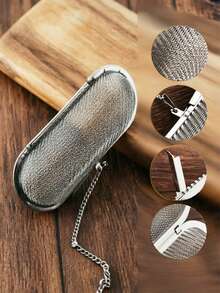 Reusable Stainless Steel Spice & Hot Pot Seasoning Filter, Kitchen, Kitchenware, Holiday, Beach, Party, Travel, Food, Cooking, Camping - Silver - View 7