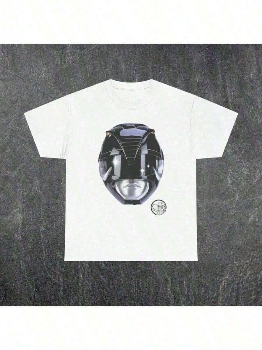 Comfortable Black Power Ranger MMPR T-Shirt - White - View 1