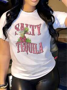 1 Women's Casual Short Sleeve T-Shirt, 100% Thick Cotton - Comfortable Round Neck, Soft And Cute Top, 180g 100% Cotton. - 黑色 - 查看 8