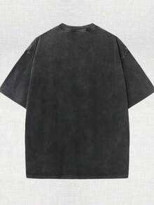 Disney Steamboat Willie Mickey Mouse Double-Sided Graphic Vintage Washed Oversized T-Shirt, 100% Cotton Retro Classic Mickey Tee For Men/Women - 黑色 - 查看 2