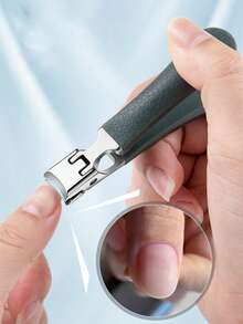 1pc Large Size Ergonomic Nail Clipper With Super Sharp Stainless Steel Blades, Suitable For Thick And Hard Fingernails And Toenails - Multicolor - View 9