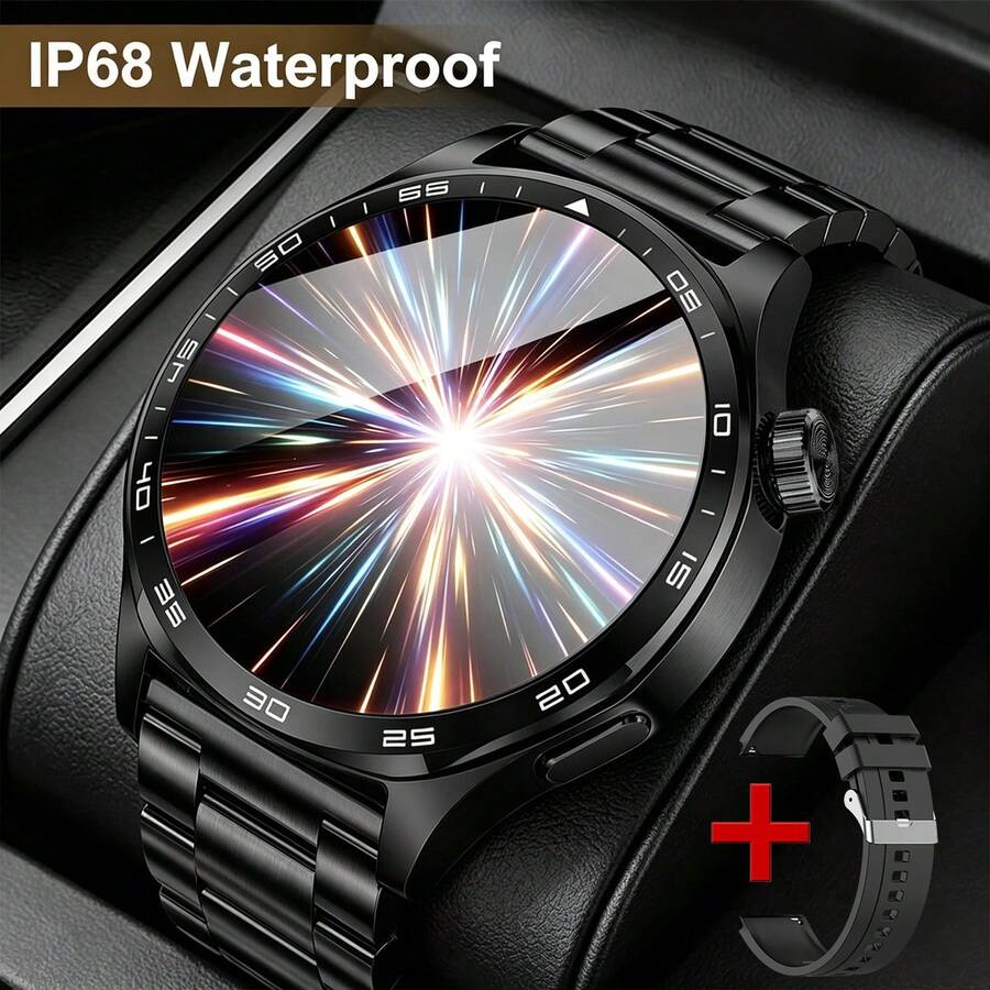 Brand New Smart Watch With 1.46-Inch Touchscreen, Fashionable Strap, Provides Multiple Functions Including Call & Message Alerts, 100+ Sports Modes, Camera Control, Pedometer, Music Control, Alarm, Compatible With IOS/Android