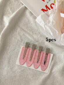 30pcs/Set Women Minimalist Versatile Alligator Clip Hair Clips, Suitable For Daily, Casual, Vacation, Outdoor Wear Hair Accessories,Summer,Holiday,Travel - Pink - View 11