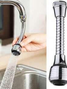 1pc Extendable Soft Faucet Extender, Can Extend Faucet Outlet, Anti-Splash Water Saving Device, Suitable For Kitchen Home Use, Extend Shower Head, Faucet Accessory - View 2