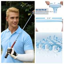 6-Pair Sun Protection Sports Arm Sleeves For Men And Women - Tattoo Cover-Up Style - 50-Piece Cooling Arm Sleeve Set, Suitable For Golf, Cycling, And Other Sports, With Thumb Hole Design, Sun-Protective, Breathable, Loose-Fitting Sports Style - Ultra-Breathable, Moisture-Wicking, Quick-Drying, Ideal For Summer Outdoor Activities - 6pair - View 7
