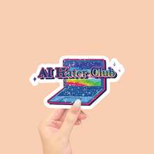 AI仇恨者俱乐部全息乙烯基贴纸 | 防水笔记本电脑贴纸 - 星膜 - 查看 2