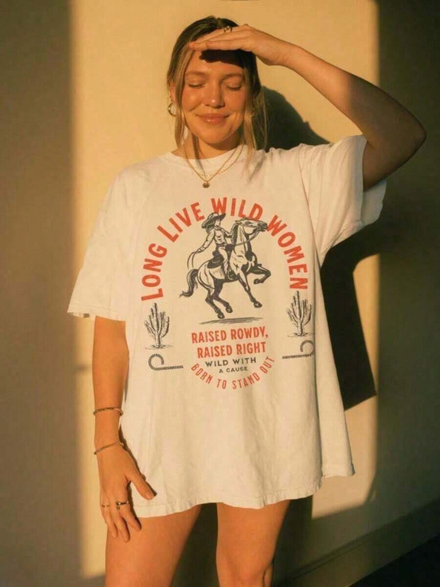 Dam-T-shirts - Vitt - Visa 1